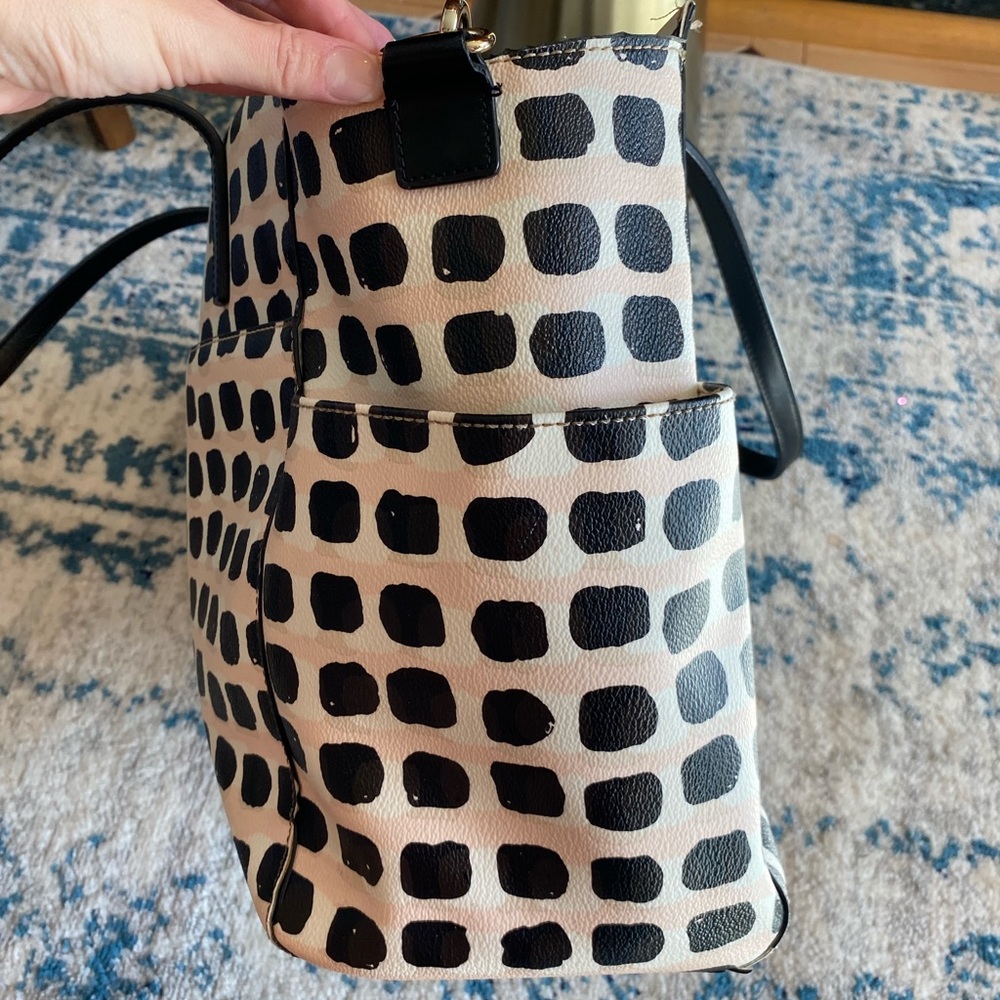 kate spade ♠️ new york Kaylie Diaper Bag Pink Black White - Picture 10 of 15